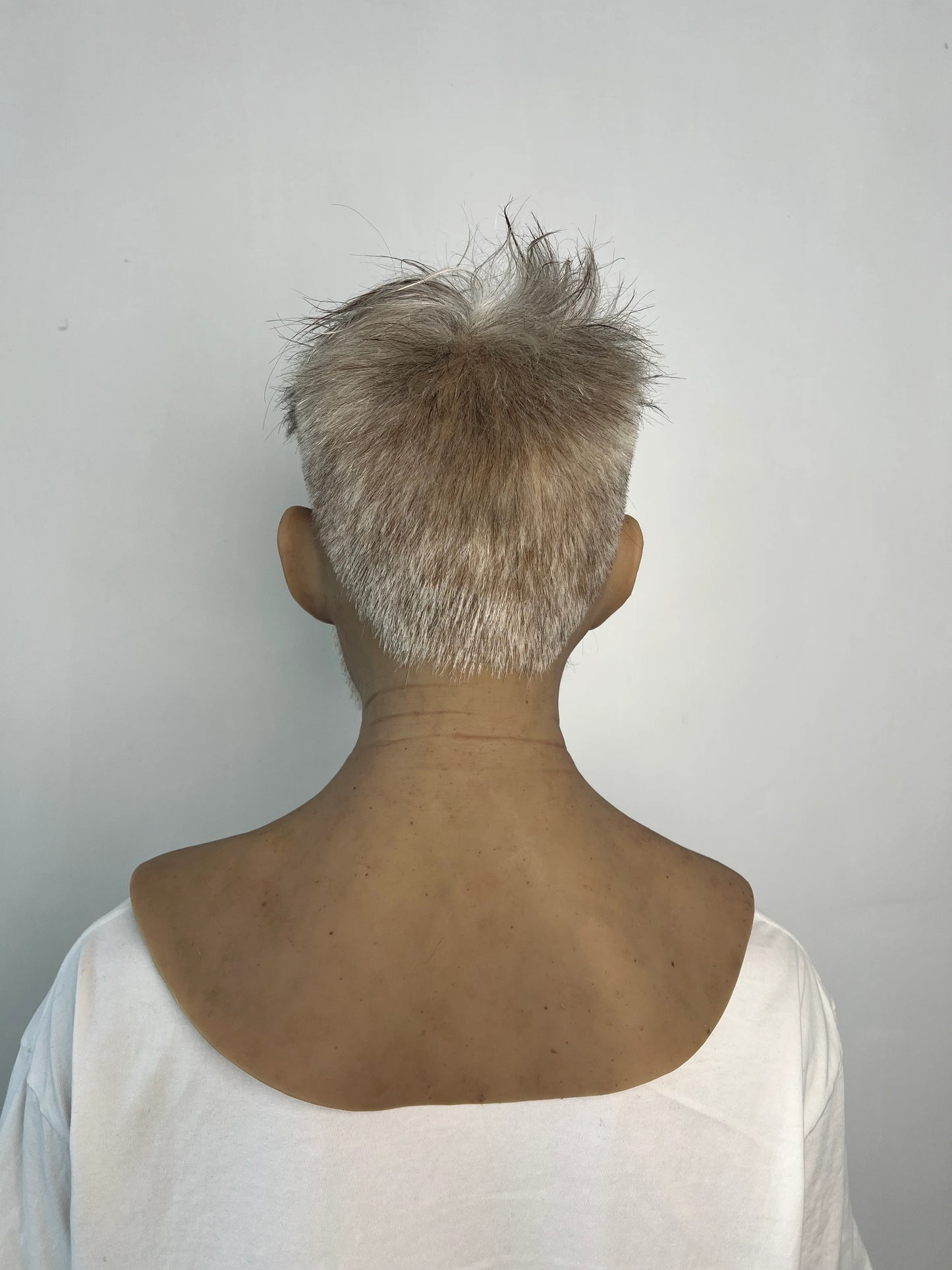 Ultra Realistic Elderly Man Silicone Mask with Hair – Full Head Old Man Disguise Mask