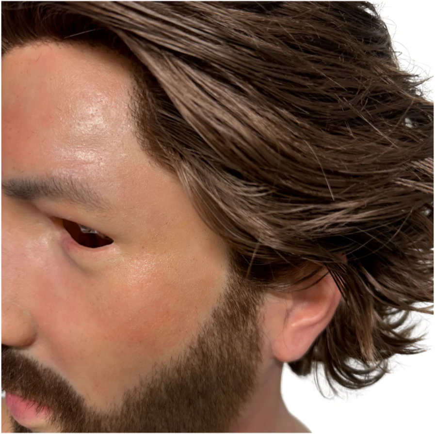 Ultra Realistic Silicone Mask with Hair & Beard – Natural Male Face Mask