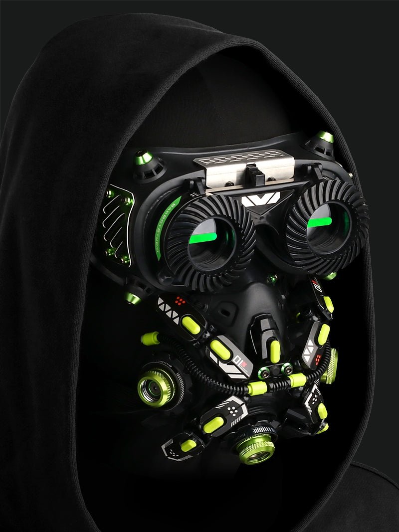 Face Mask Luminous Goggles Gas Mask Cos Sci - fi Mechanical - InstaWOW Shop