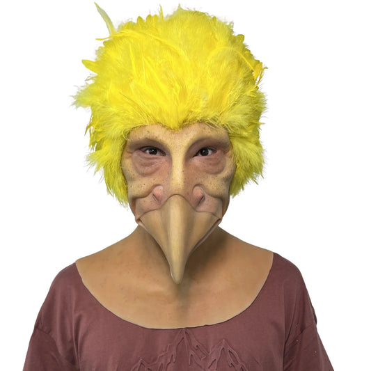 Realistic Funny Yellow Bird Mask Full Head – Realistic Animal Cosplay Mask