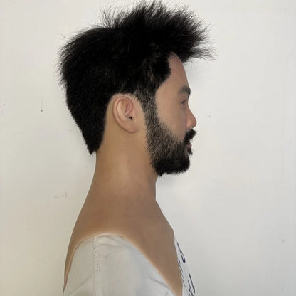 Ultra Realistic Silicone Mask with Beard – Mature Male Human Disguise