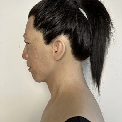 Ultra Realistic Female Silicone Mask Full Head – Hyper Real Asian Woman Mask