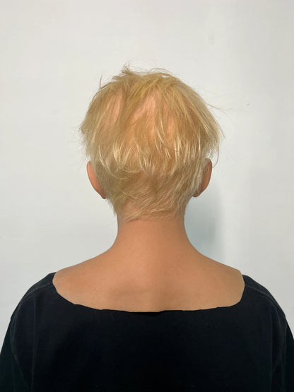 Ultra Realistic Female Silicone Mask Full Head – Natural Middle Aged Woman Mask with Short Hair