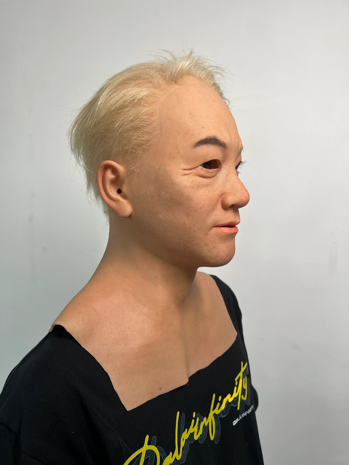 Ultra Realistic Female Silicone Mask Full Head – Natural Middle Aged Woman Mask with Short Hair