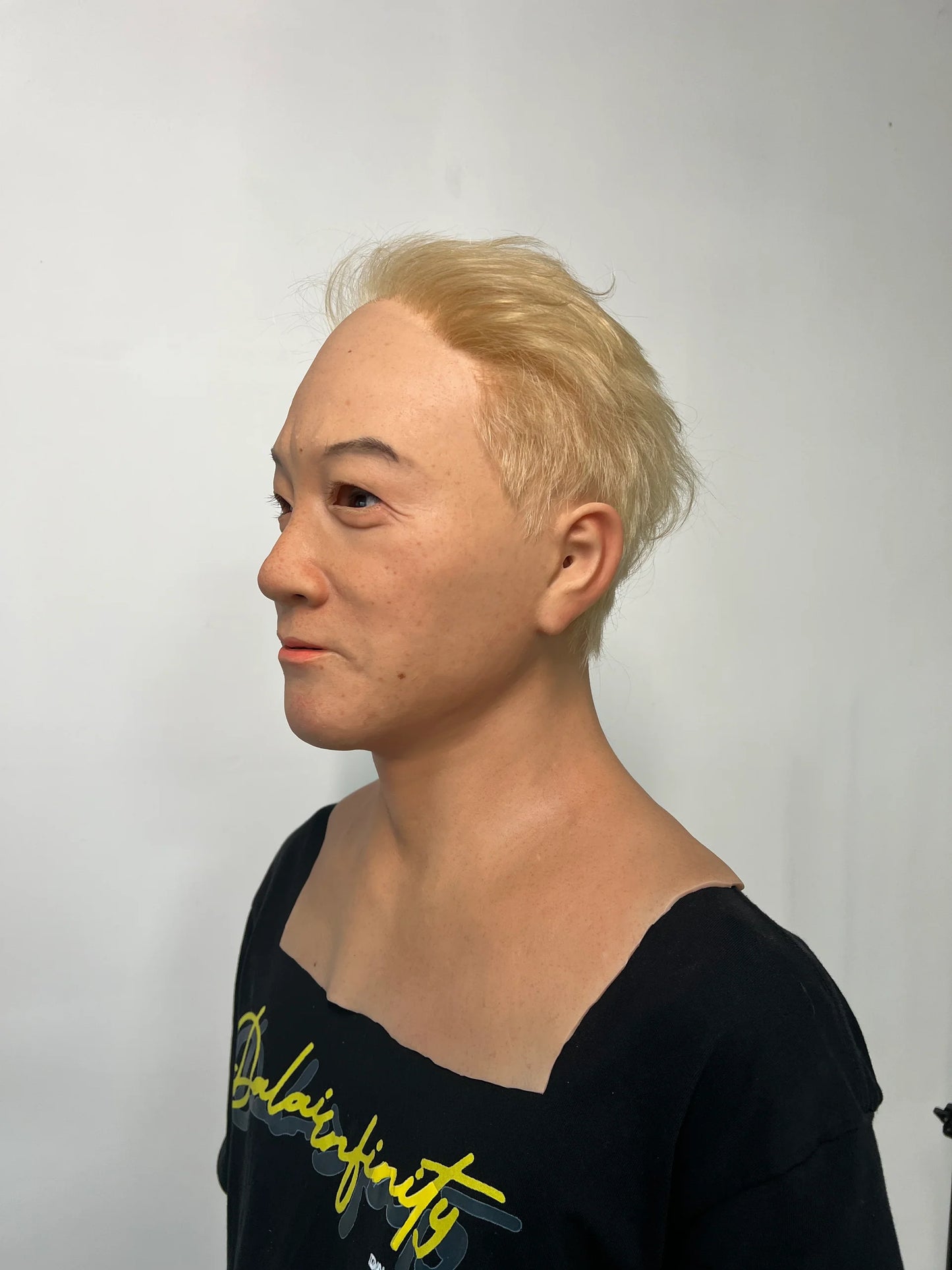 Ultra Realistic Female Silicone Mask Full Head – Natural Middle Aged Woman Mask with Short Hair