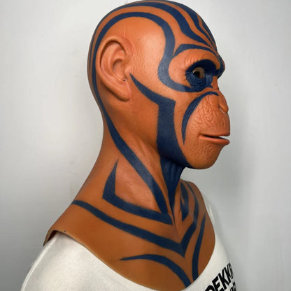 Realistic Tribal Monkey Mask Full Head – Artistic Animal Cosplay Mask