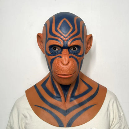 Realistic Tribal Monkey Mask Full Head – Artistic Animal Cosplay Mask