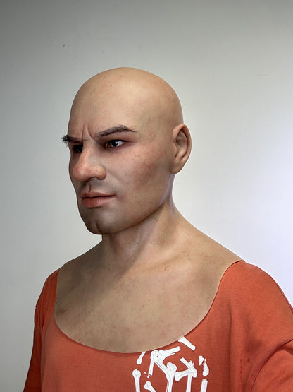 Ultra Realistic Strong Face Male Silicone Mask – Full Head Human Disguise Mask