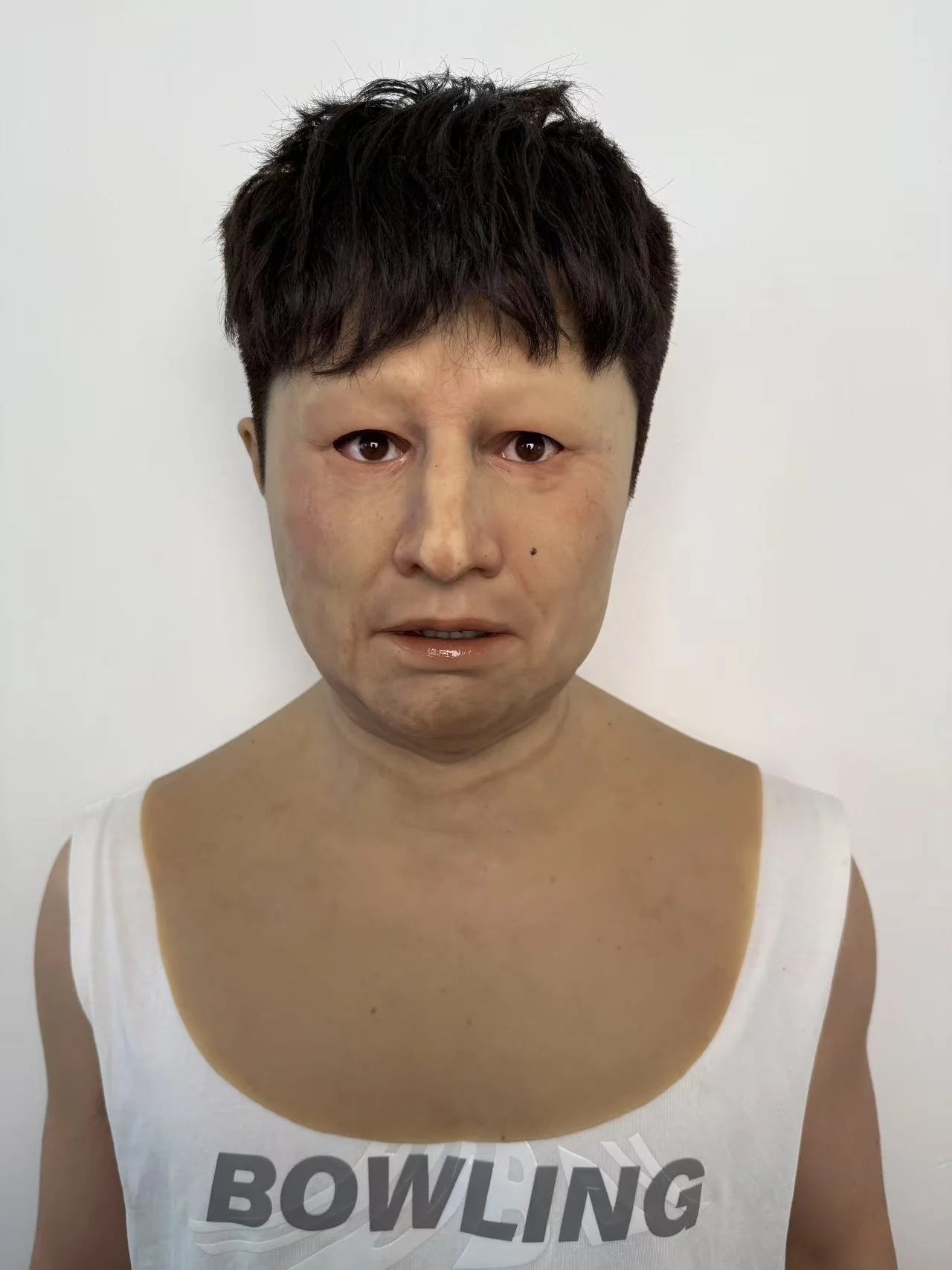 Ultra Realistic Silicone Mask with Hair – Natural Middle-Aged Human