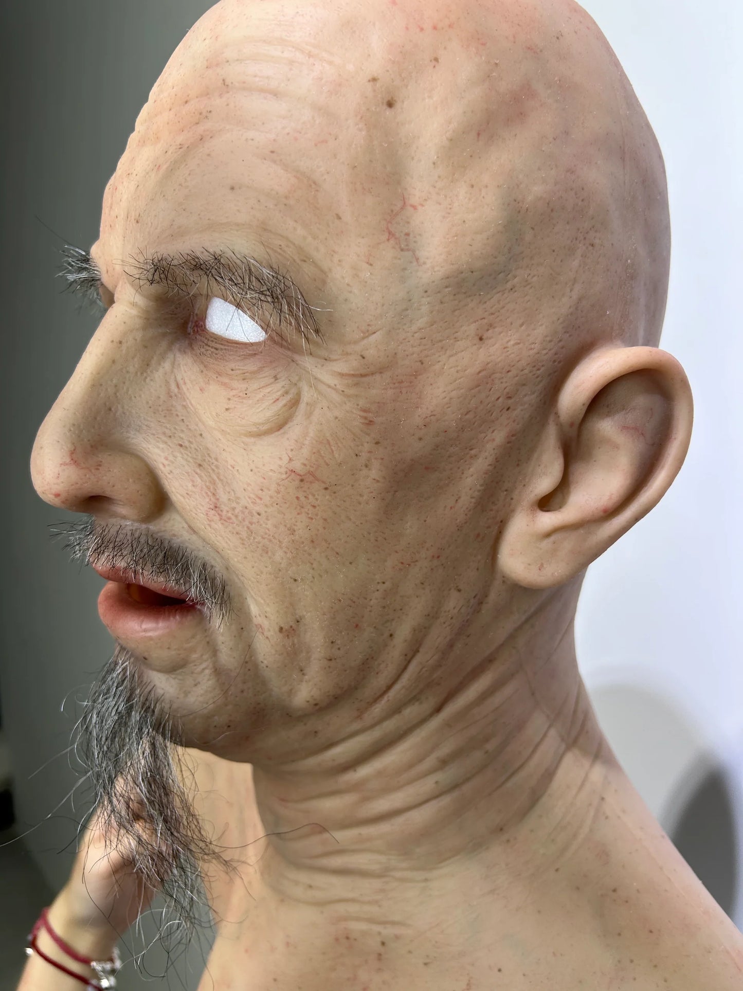 Ultra Realistic Old Man Silicone Mask – Aging Transformation Face Mask
