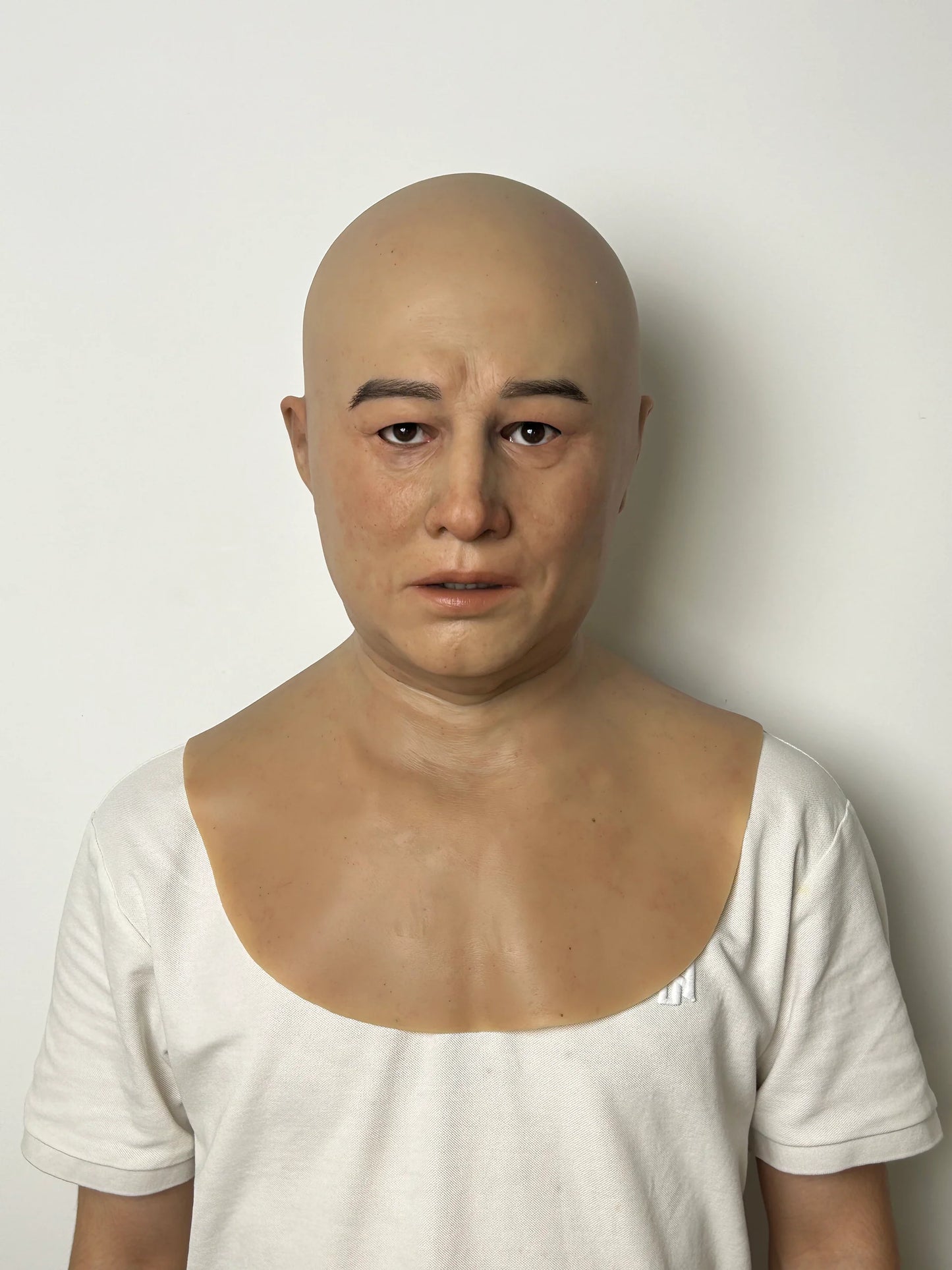 Ultra Realistic Silicone Mask Full Head – Neutral Human Face Disguise Mask