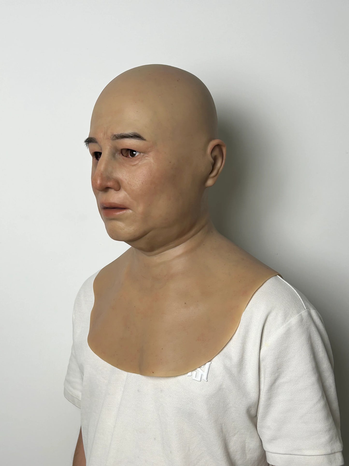 Ultra Realistic Silicone Mask Full Head – Neutral Human Face Disguise Mask