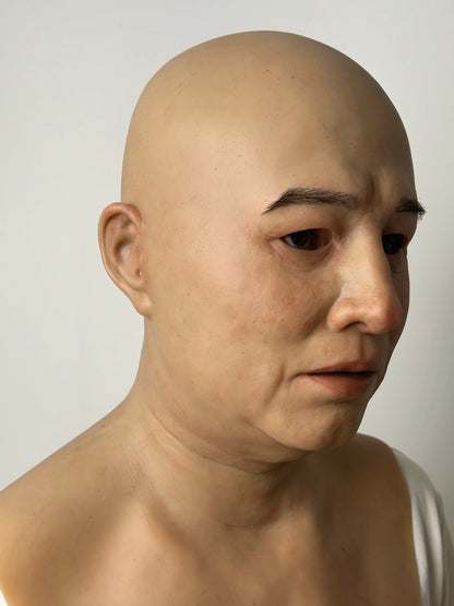 Ultra Realistic Silicone Mask Full Head – Neutral Human Face Disguise Mask