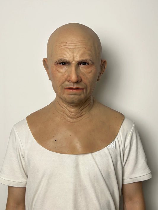 Ultra Realistic Old Man Silicone Mask – Aging Transformation Face Mask