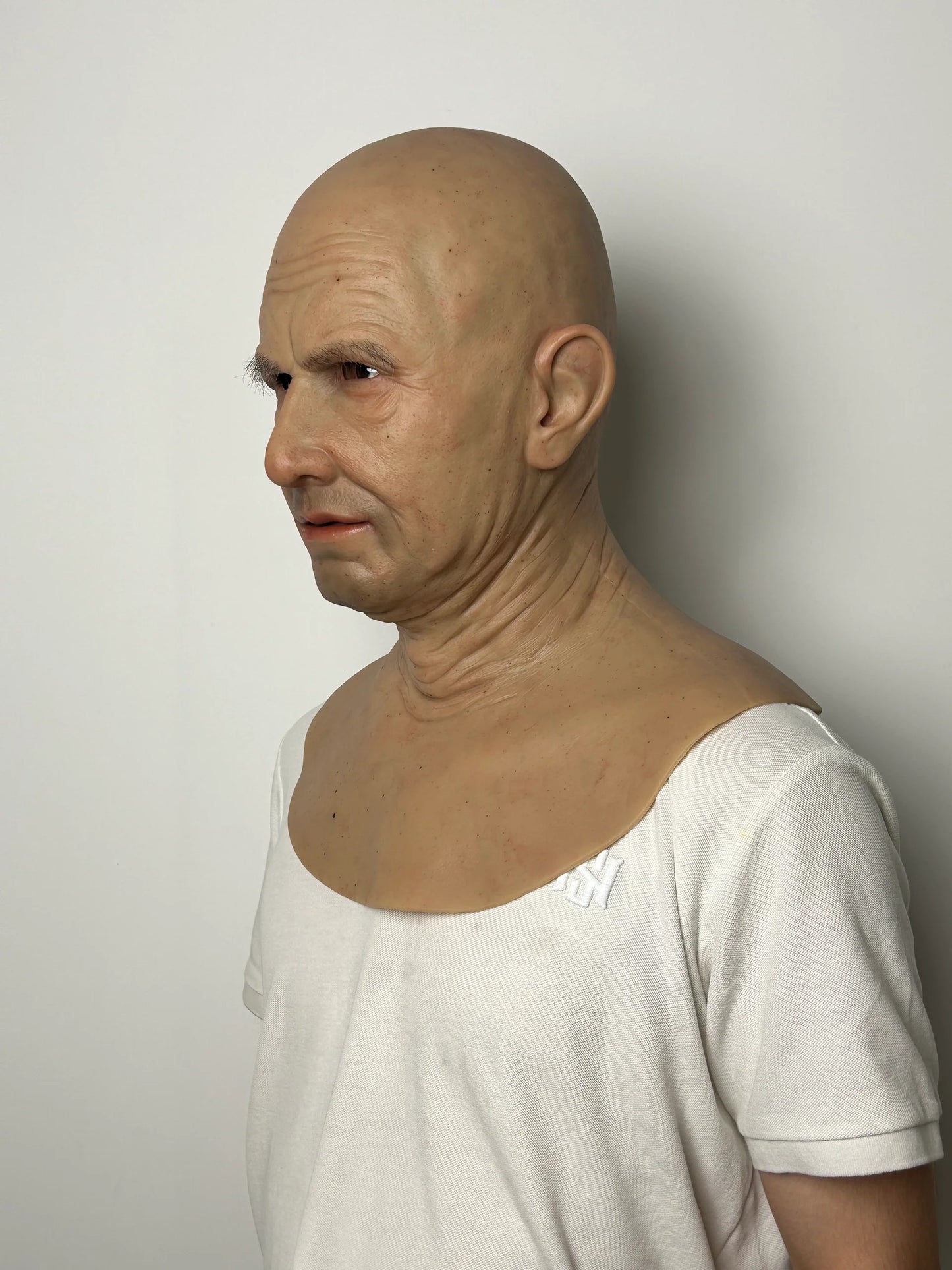 Ultra Realistic Old Man Silicone Mask – Aging Transformation Face Mask