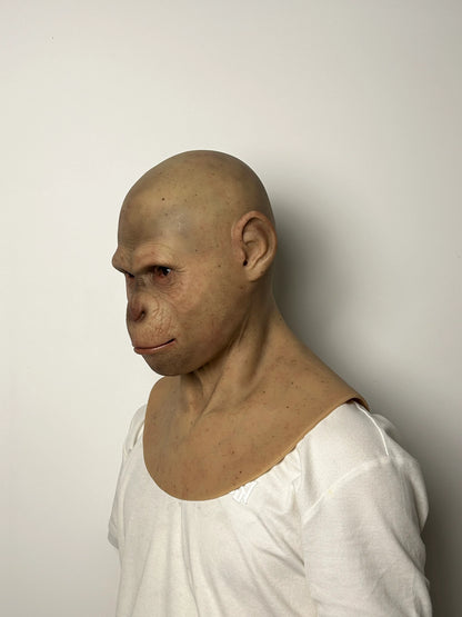 Ultra Realistic Primate Mask Full Head – Hyper Detailed Ape Silicone Mask