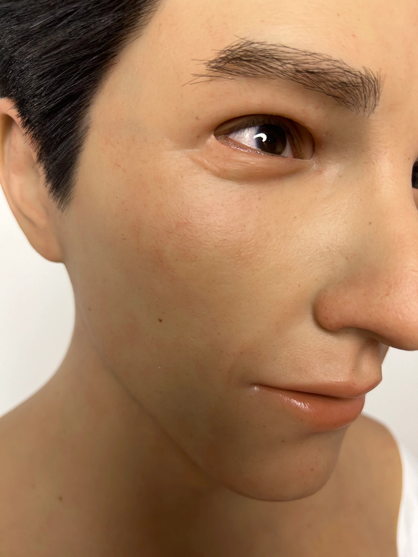 Ultra Realistic Handsome Male Silicone Mask Full Head – Hyper Real Young Man Mask with Hair