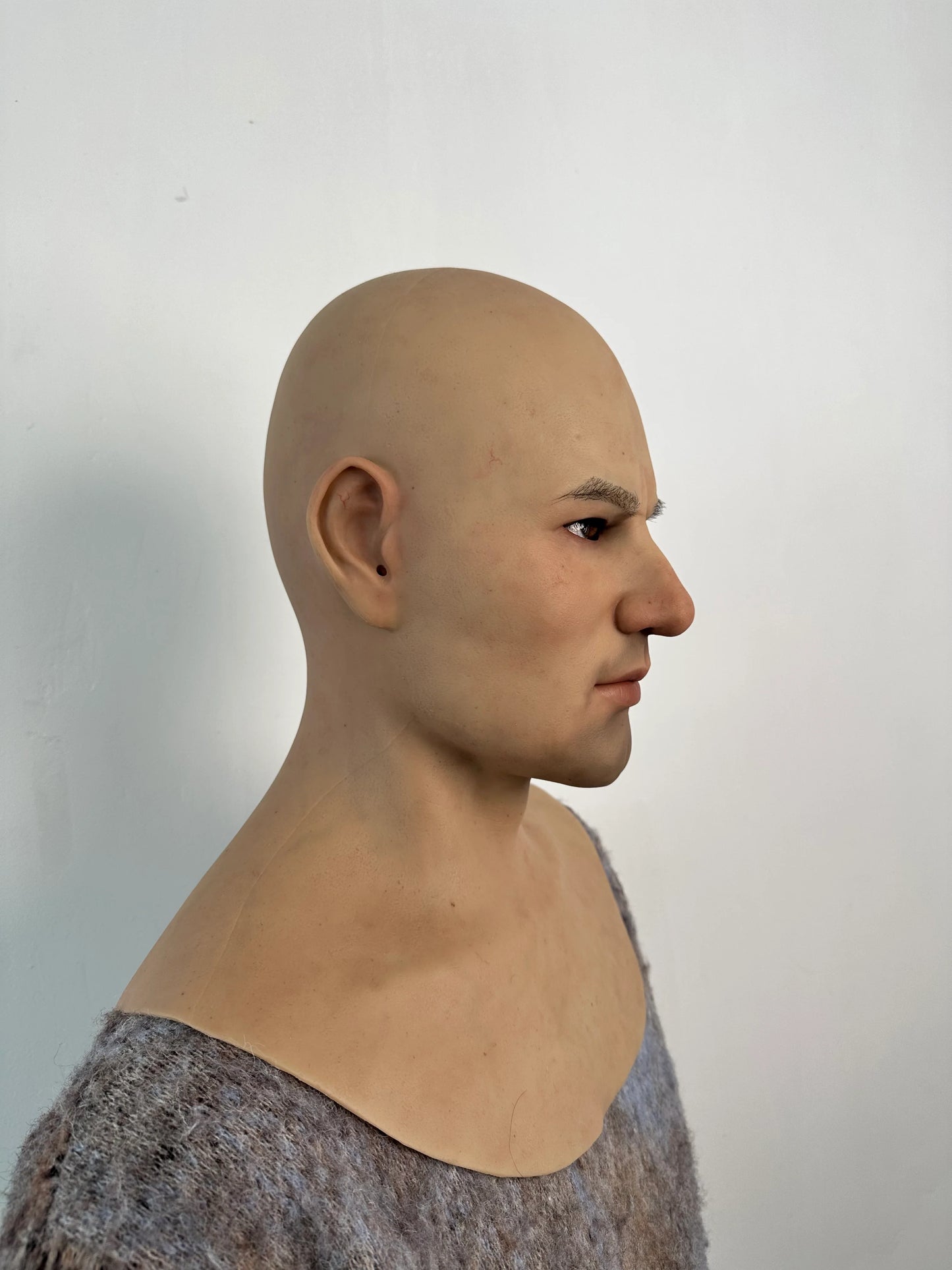 Ultra Realistic Strong Face Male Silicone Mask – Full Head Human Disguise Mask