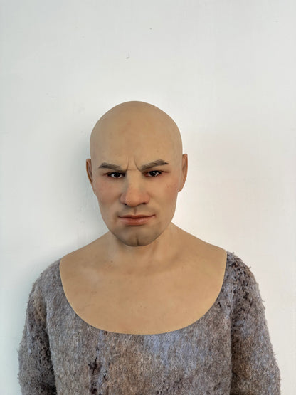 Ultra Realistic Strong Face Male Silicone Mask – Full Head Human Disguise Mask
