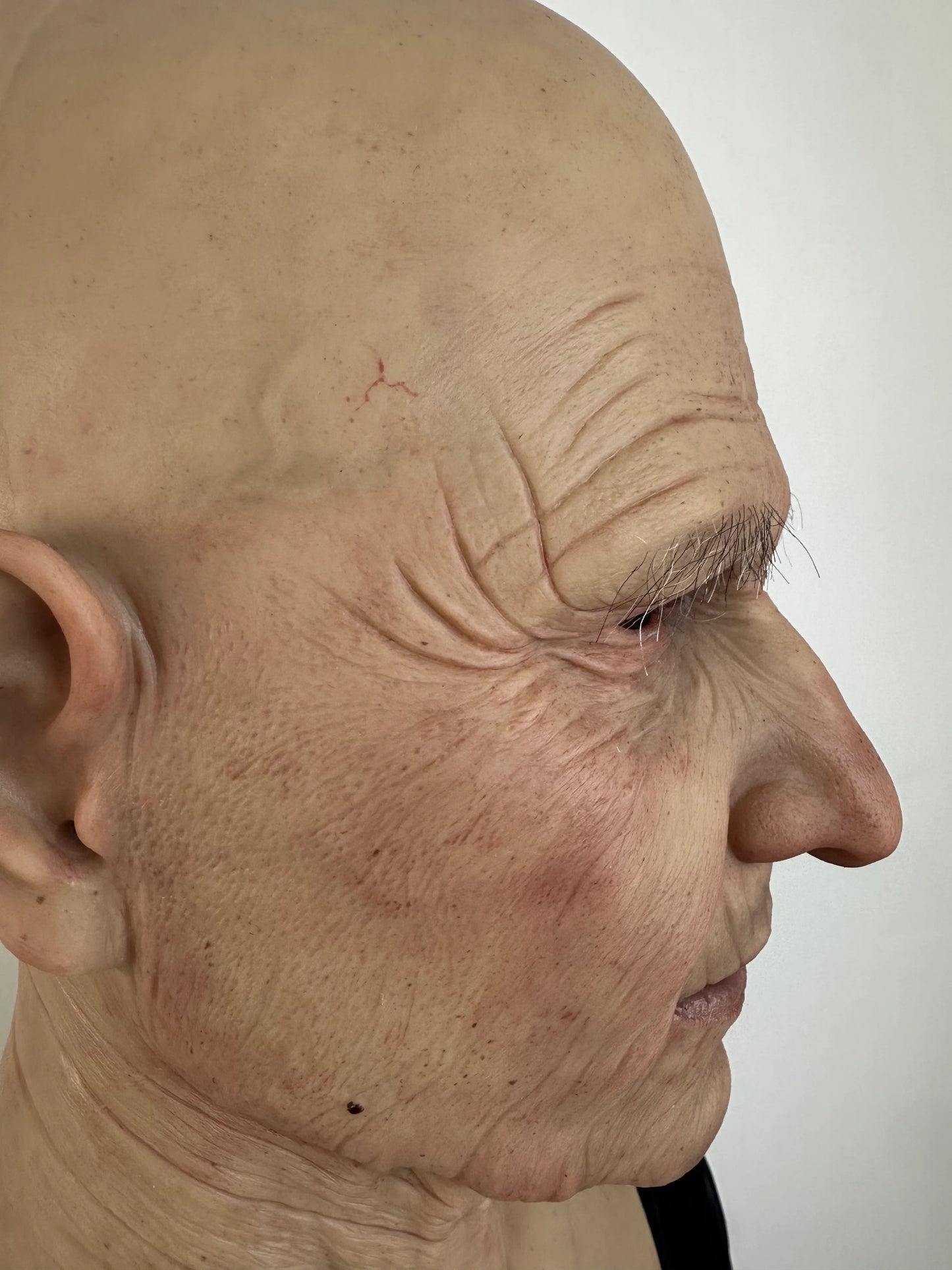 Ultra Realistic Elderly Man Silicone Mask – Full Head Old Person Disguise Mask