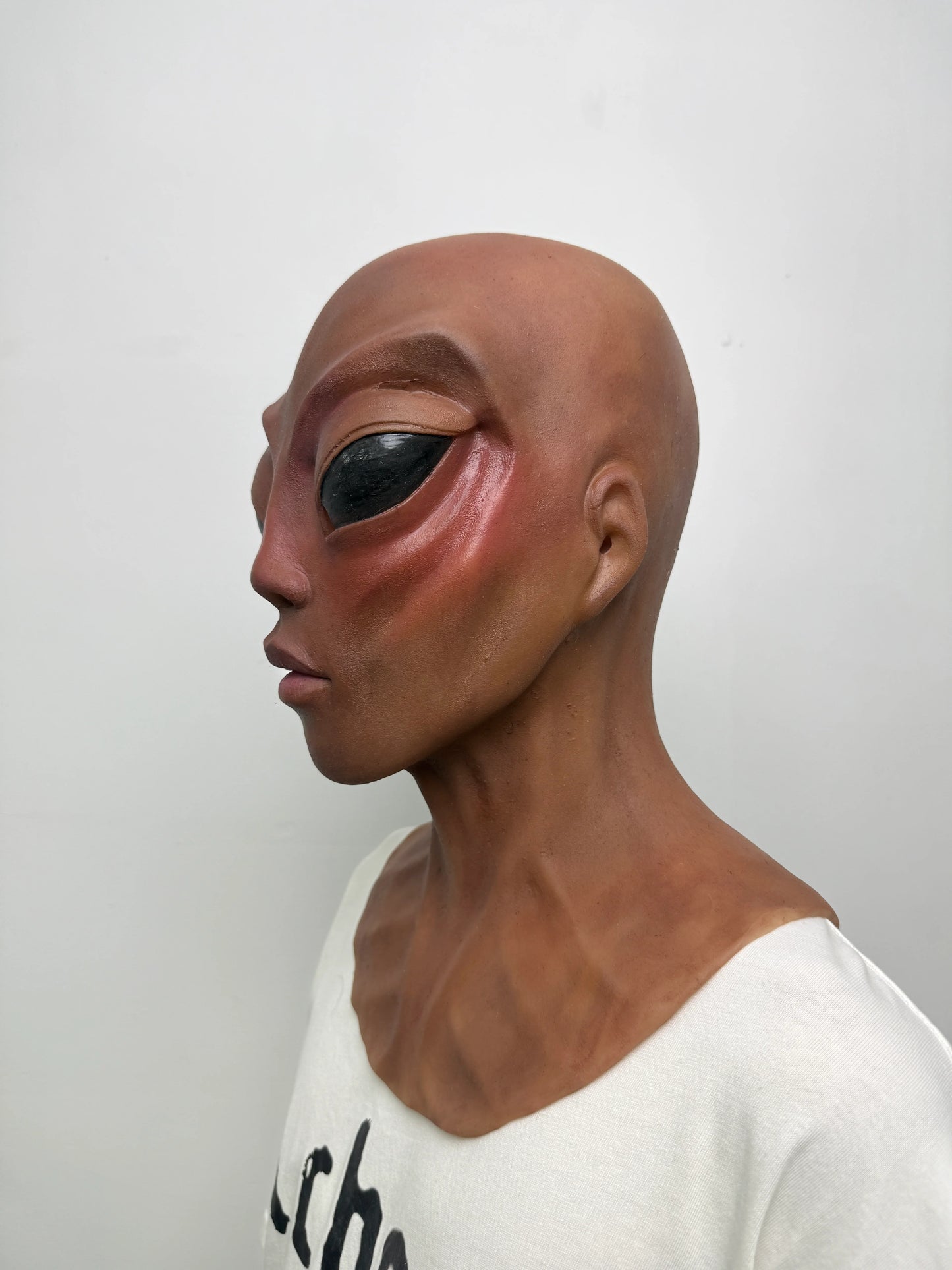 Realistic Alien Silicone Mask Full Head – Minimalist Extraterrestrial Mask