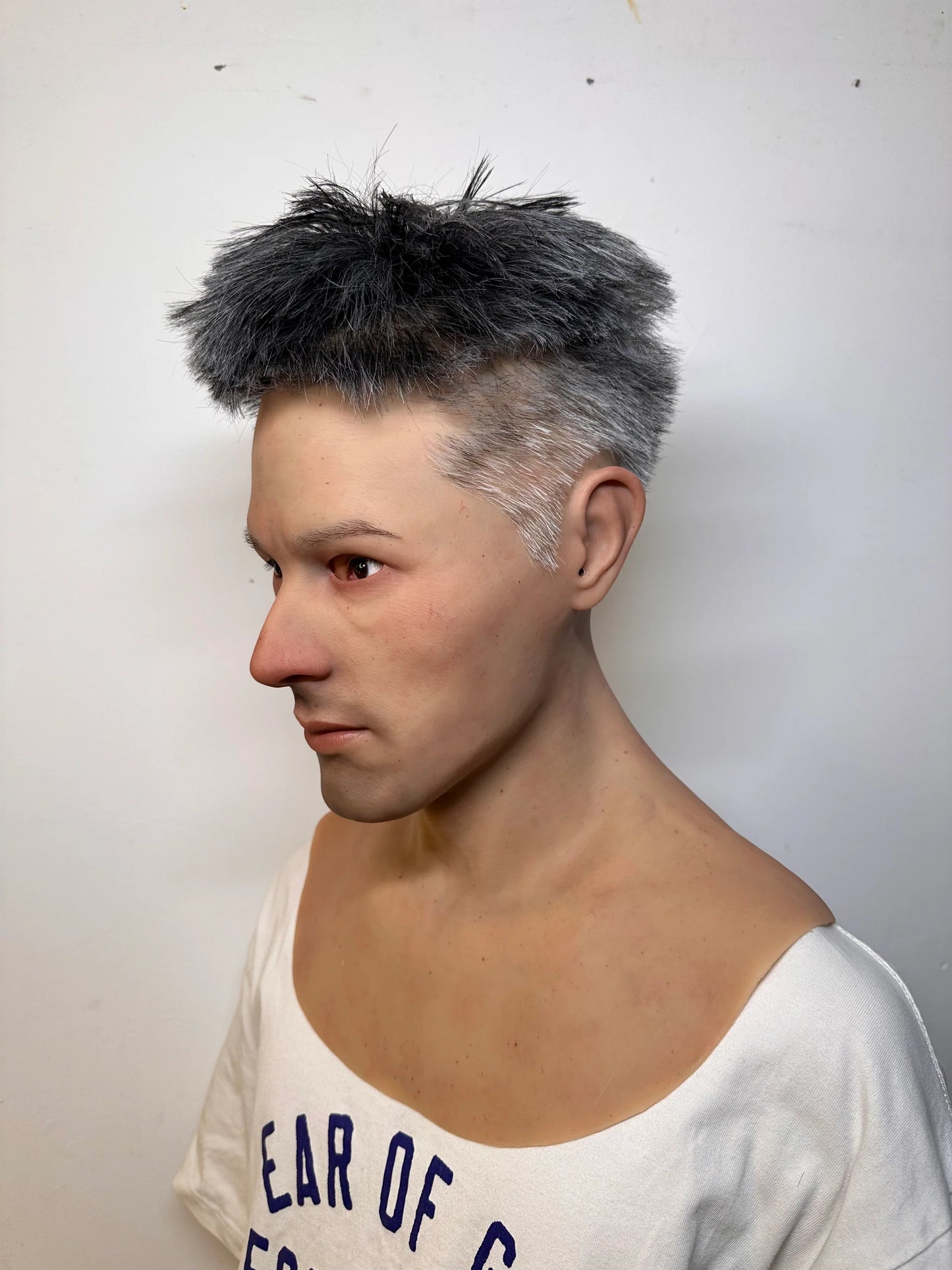 Ultra Realistic Silicone Mask with Hair – Full Head Human Disguise Mask