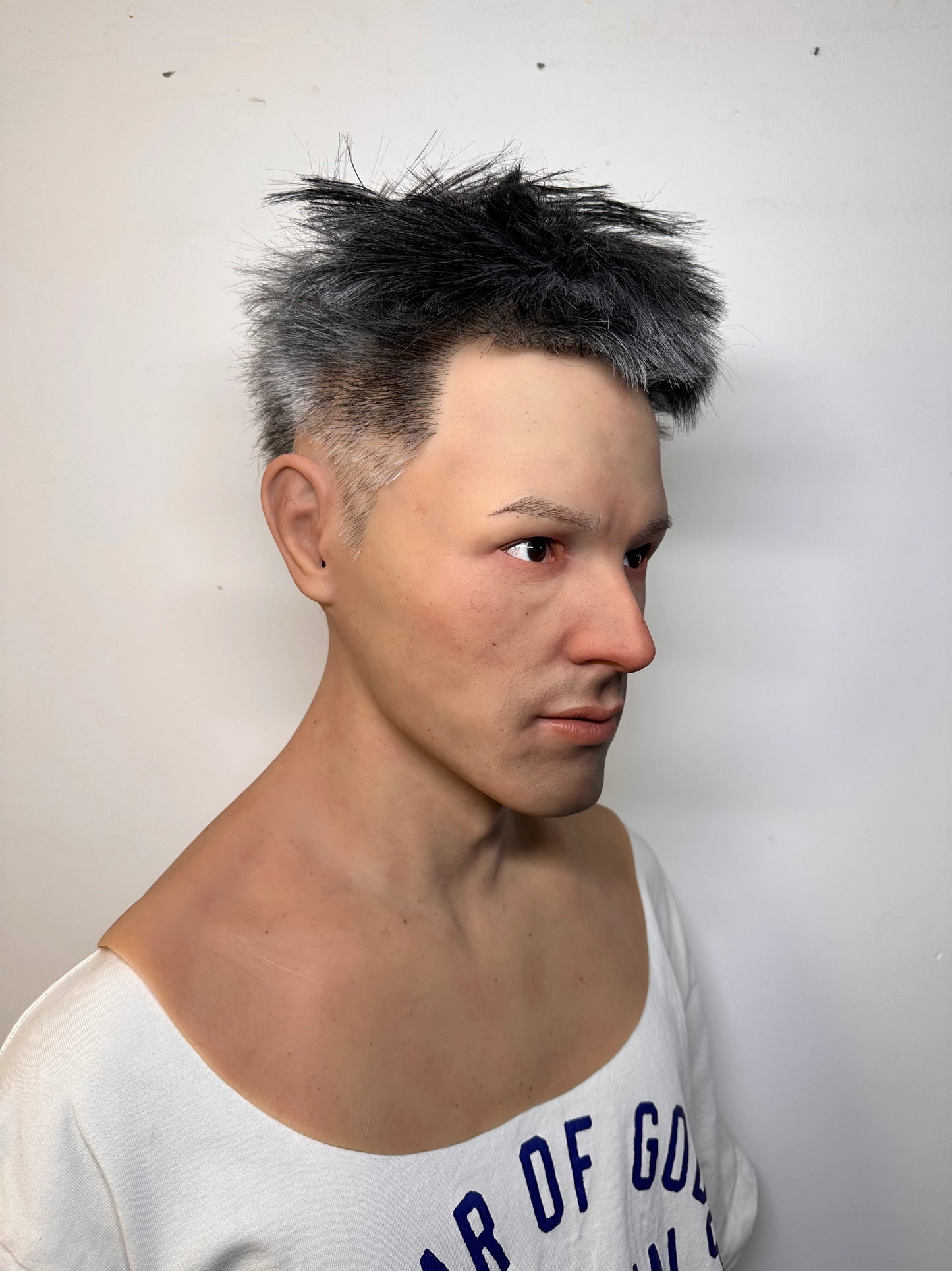 Ultra Realistic Silicone Mask with Hair – Full Head Human Disguise Mask