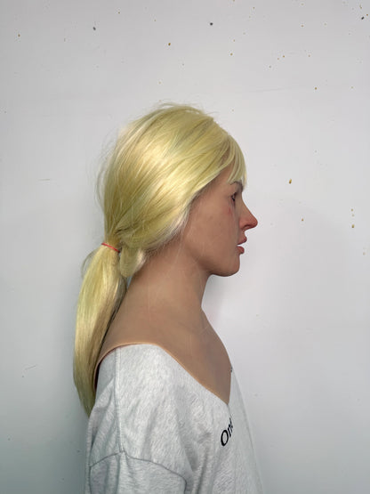 Ultra Realistic Blonde Female Silicone Mask Full Head – Hyper Real Young Woman Mask