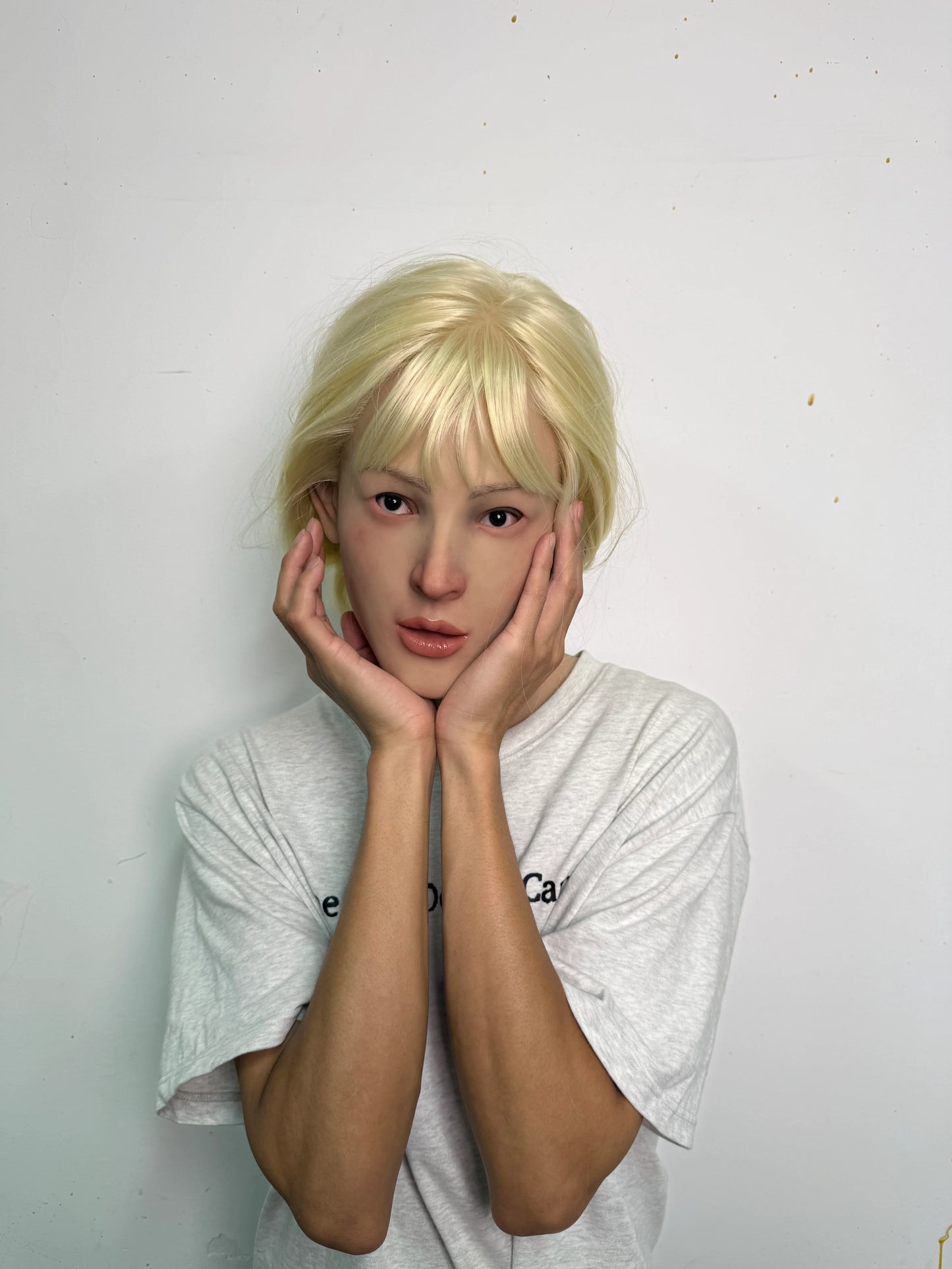 Ultra Realistic Blonde Female Silicone Mask Full Head – Hyper Real Young Woman Mask