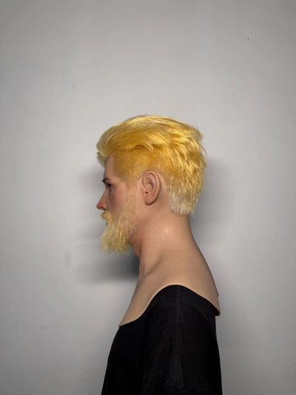 Ultra Realistic Silicone Mask Full Head – Blonde Beard Male Face Mask
