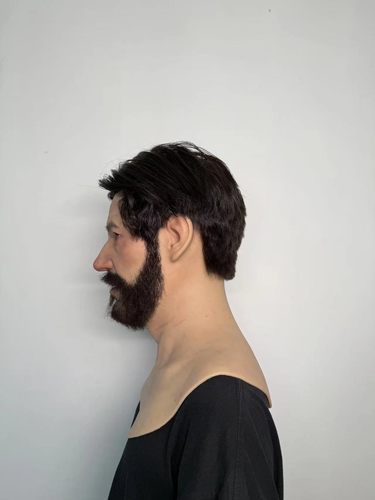 Ultra Realistic Silicone Mask with Hair & Beard – Natural Male Face Disguise