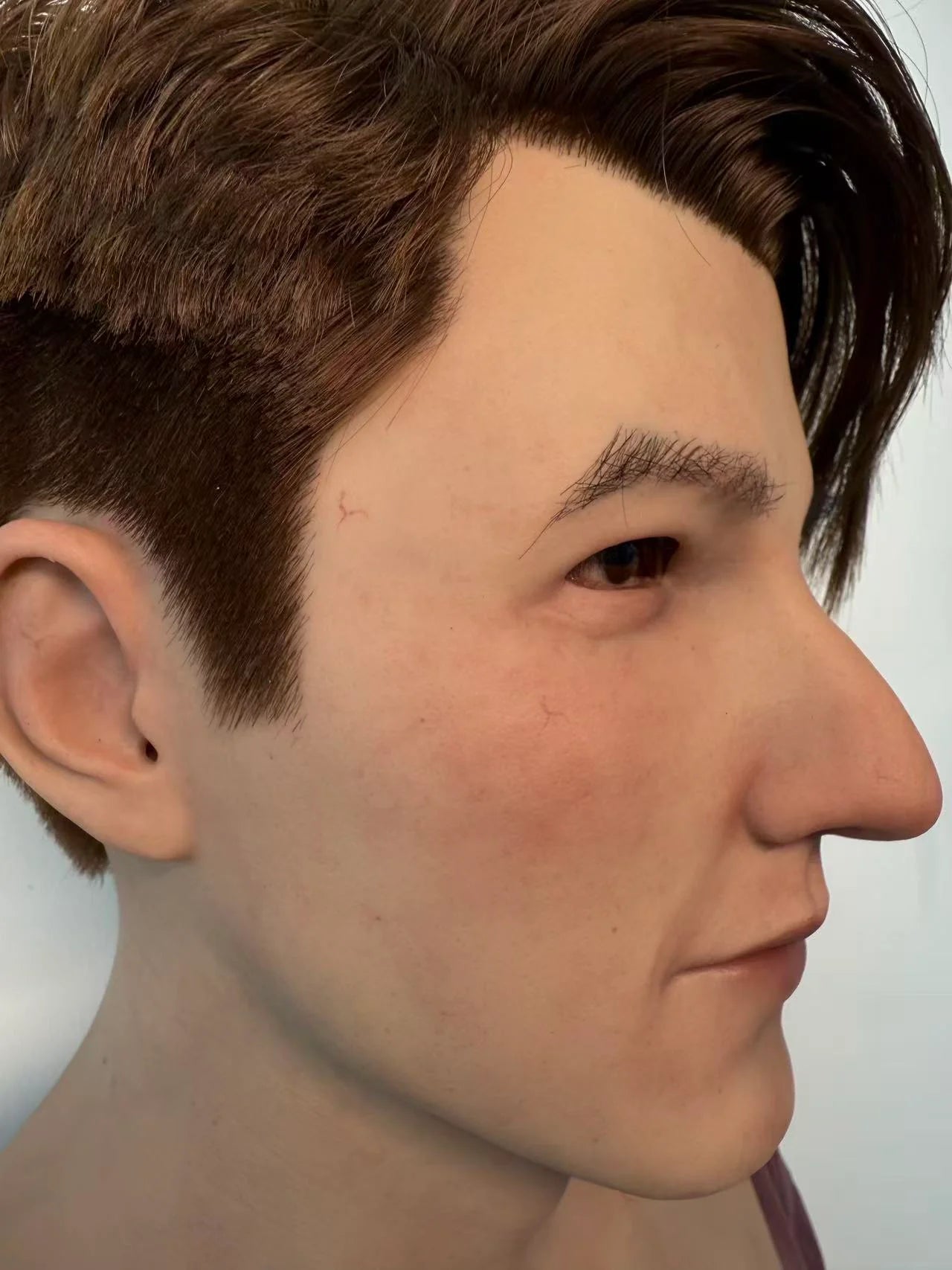 Ultra Realistic Young Male Silicone Mask Full Head – Natural Look Man Mask with Hair