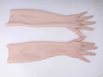 Ultra Realistic Female Silicone Hands with Forearm – Lifelike Wearable Hands