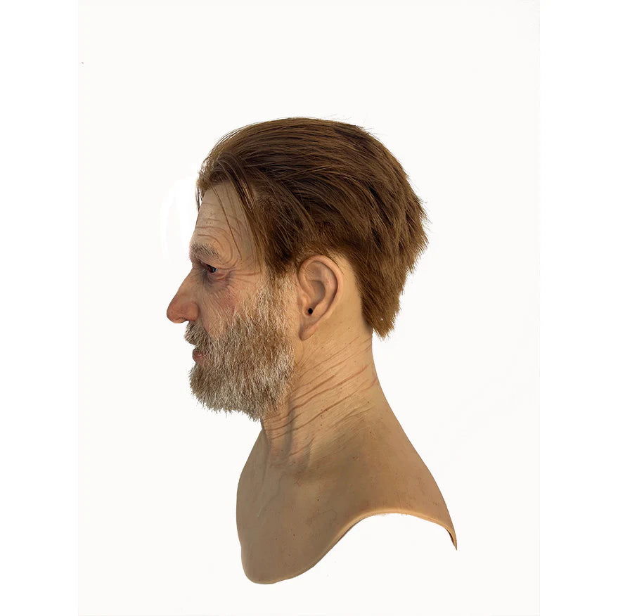 Ultra Realistic Elderly Man Silicone Mask with Hair – Full Head Old Man Disguise Mask