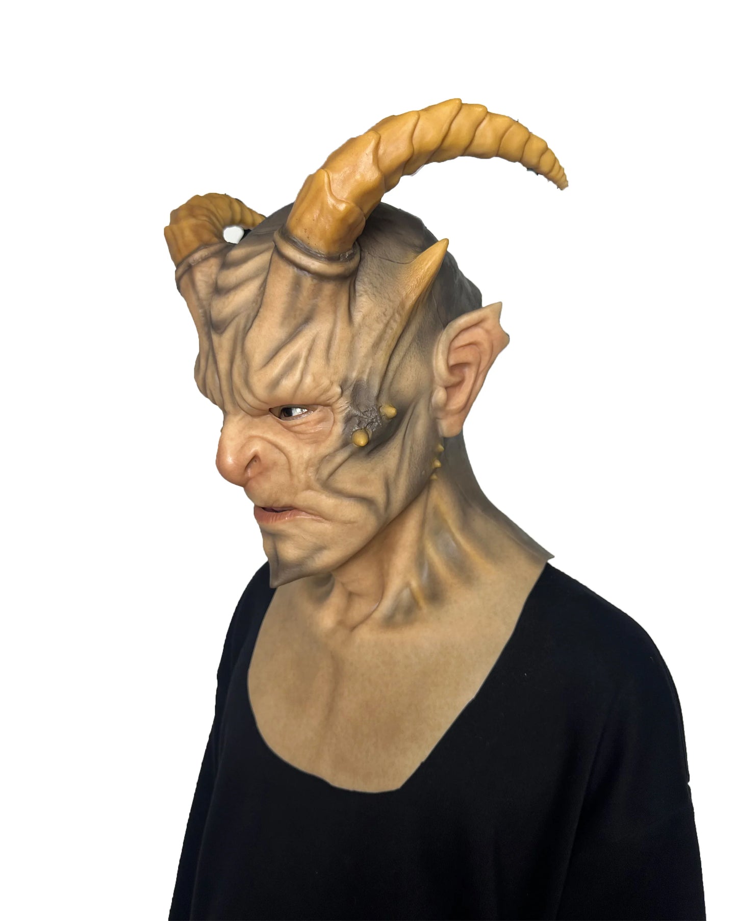 Demon Horn Mask Full Head – Ultra Realistic Devil Cosplay Mask