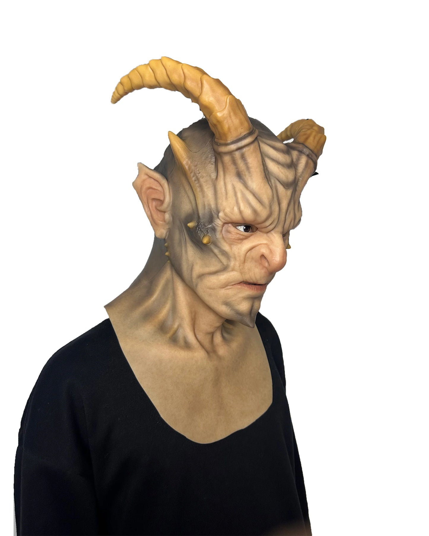 Demon Horn Mask Full Head – Ultra Realistic Devil Cosplay Mask