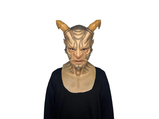 Demon Horn Mask Full Head – Ultra Realistic Devil Cosplay Mask