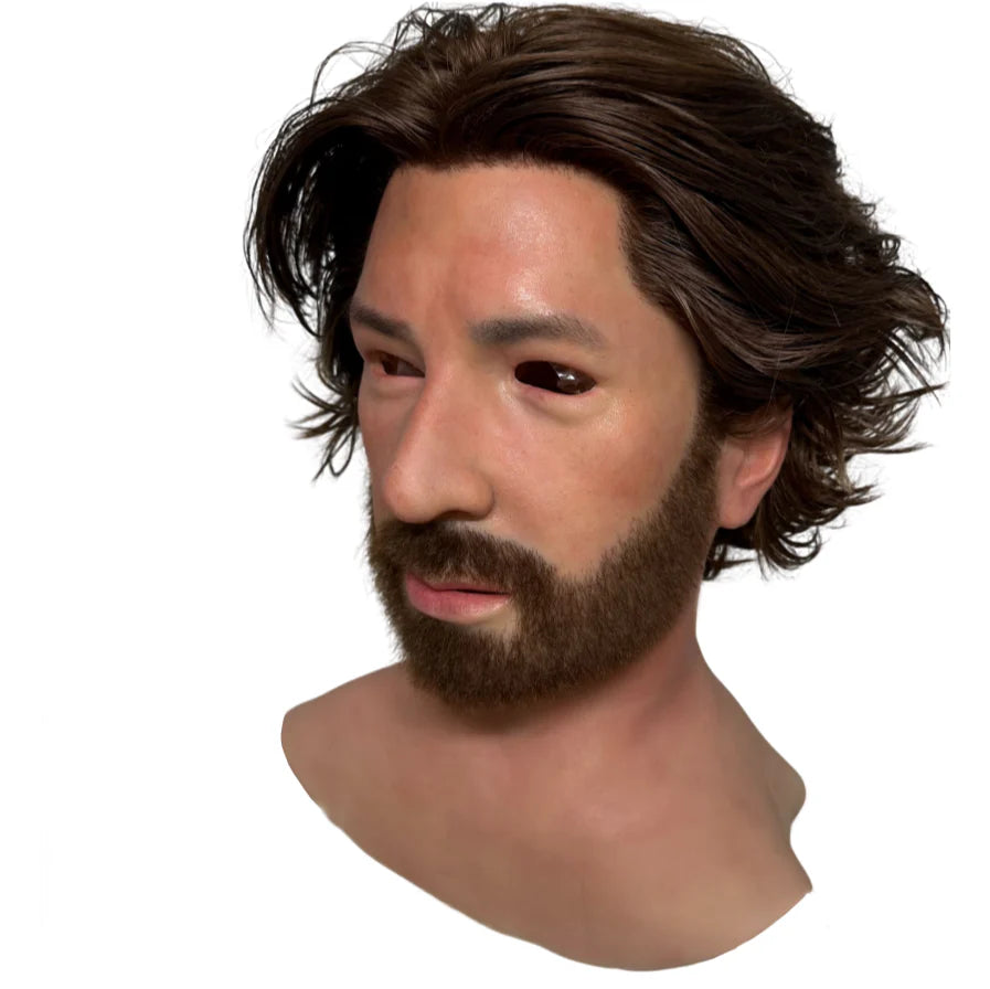 Ultra Realistic Silicone Mask with Hair & Beard – Natural Male Face Mask