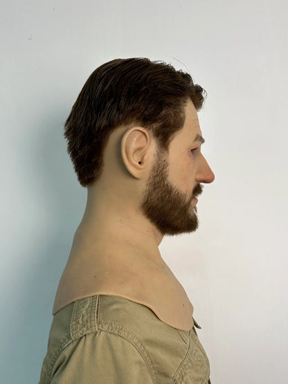 Ultra Realistic Silicone Mask Western Male – Movie-Level Human
