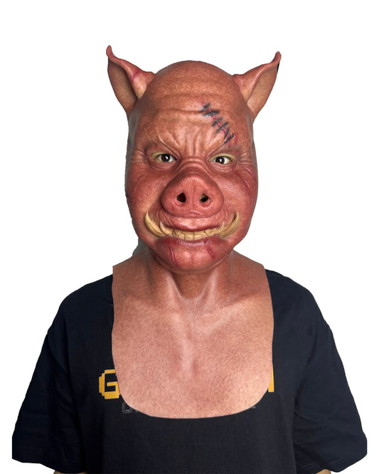 Realistic Scary Pig Monster Mask Full Head – Horror Animal Mask