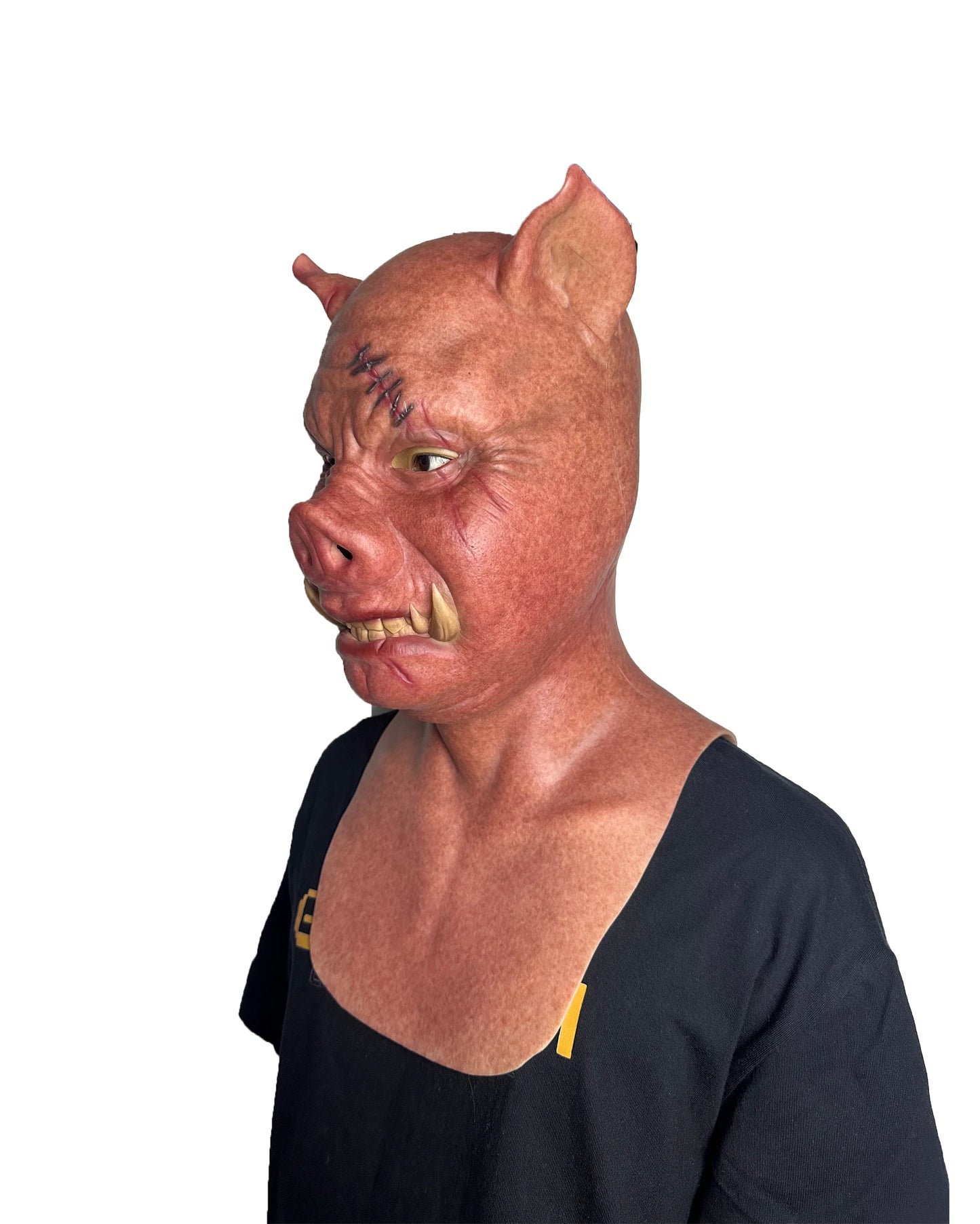 Realistic Scary Pig Monster Mask Full Head – Horror Animal Mask