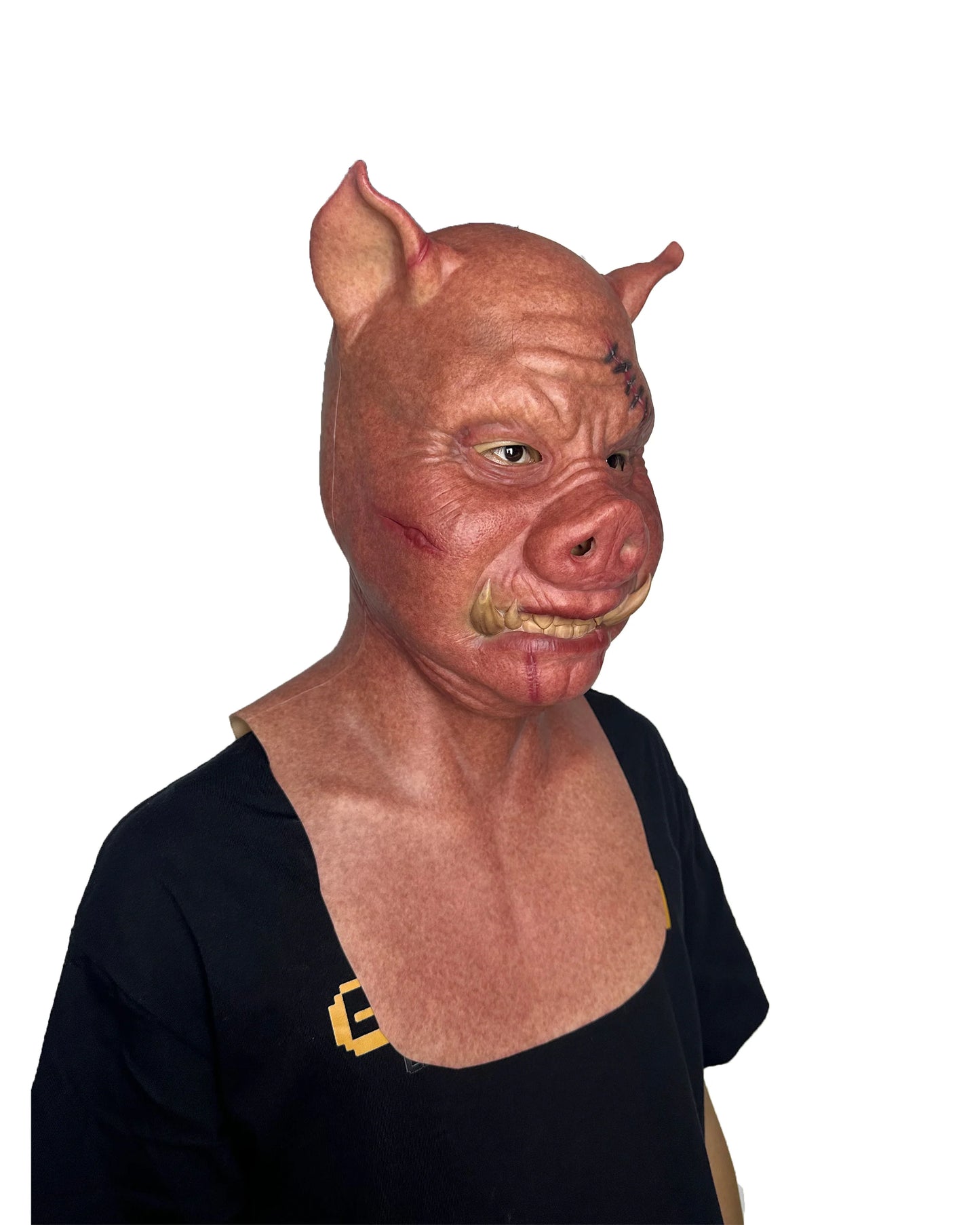 Realistic Scary Pig Monster Mask Full Head – Horror Animal Mask