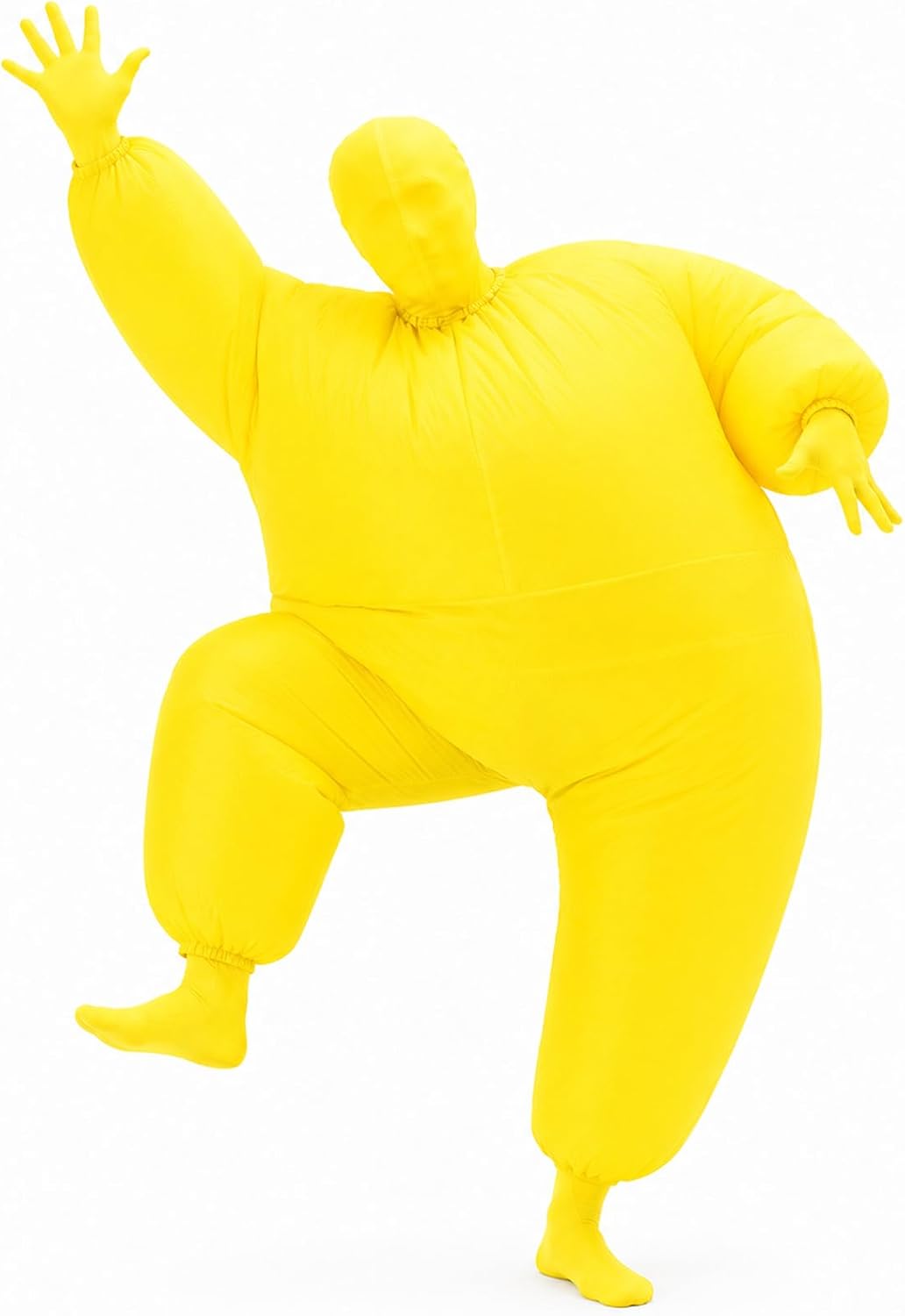 Inflatable Masquerade Costume for Adults Funny Pink Blow Up Suit