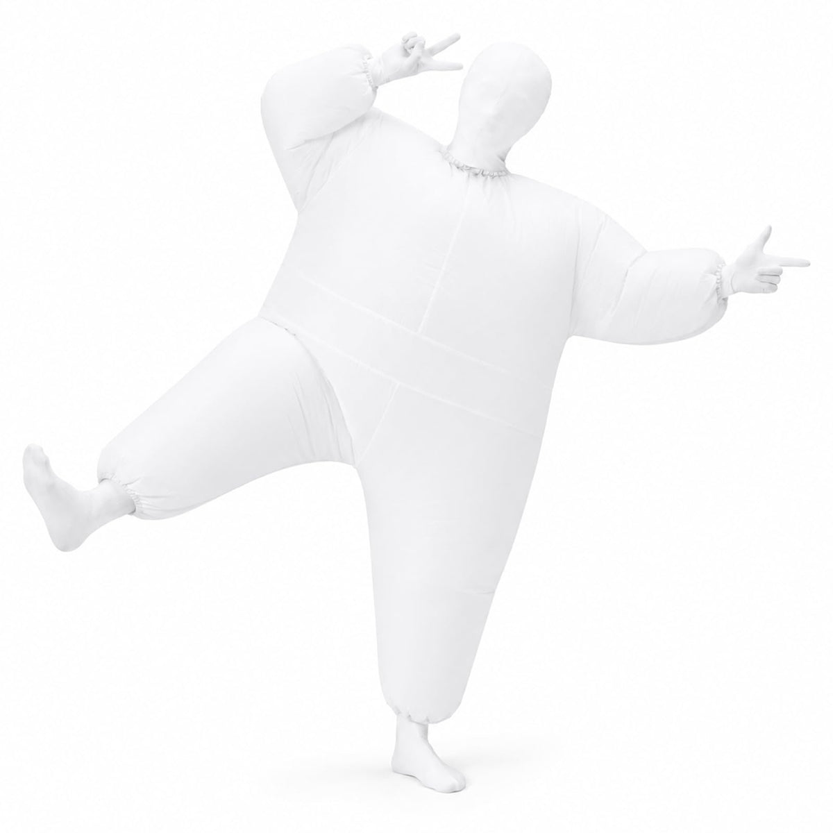 Inflatable Masquerade Costume for Adults Funny Pink Blow Up Suit