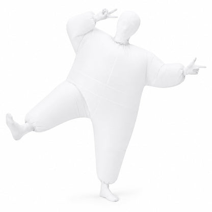 Inflatable Masquerade Costume for Adults Funny Pink Blow Up Suit