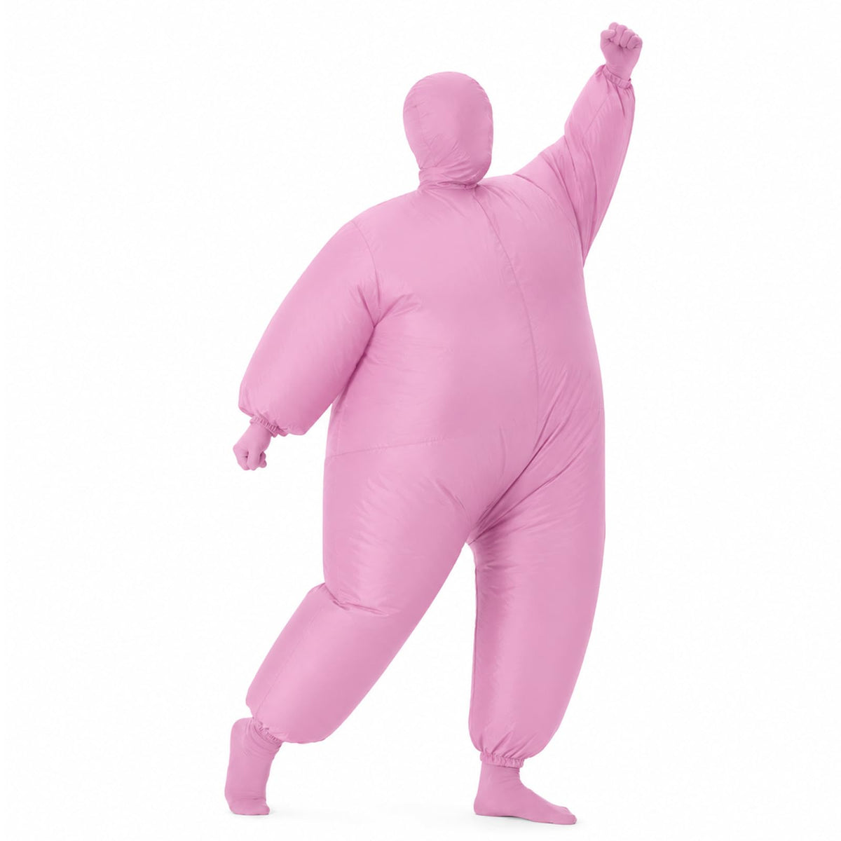 Inflatable Masquerade Costume for Adults Funny Pink Blow Up Suit