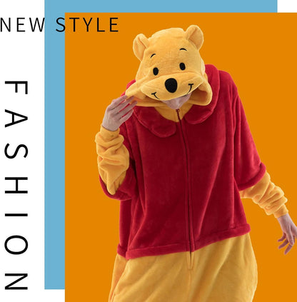 COSUSKET Snug Fit Unisex Adult Onesie Pajamas, Flannel Cosplay Animal One Piece Halloween Costume Sleepwear Homewear