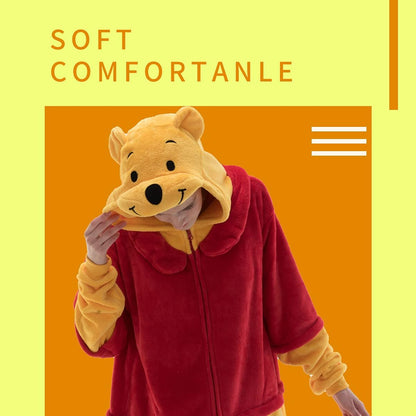 COSUSKET Snug Fit Unisex Adult Onesie Pajamas, Flannel Cosplay Animal One Piece Halloween Costume Sleepwear Homewear