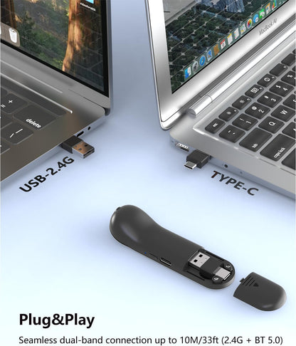 Hand Grip Mouse with Laser Pointer