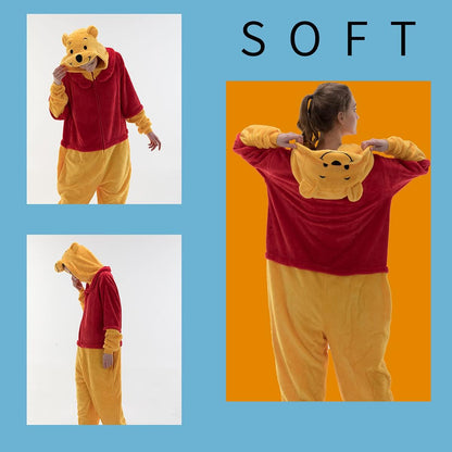 COSUSKET Snug Fit Unisex Adult Onesie Pajamas, Flannel Cosplay Animal One Piece Halloween Costume Sleepwear Homewear